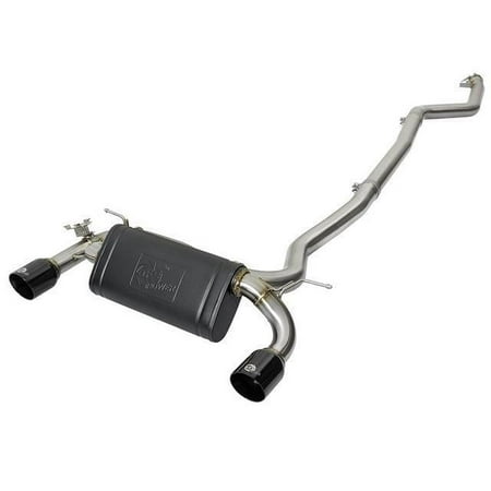 aFe MACH Force-Xp Stainless Steel Cat-Back Exhaust System with Black Tips for BMW 340i and 440i (F30/F32, 2016-2018)