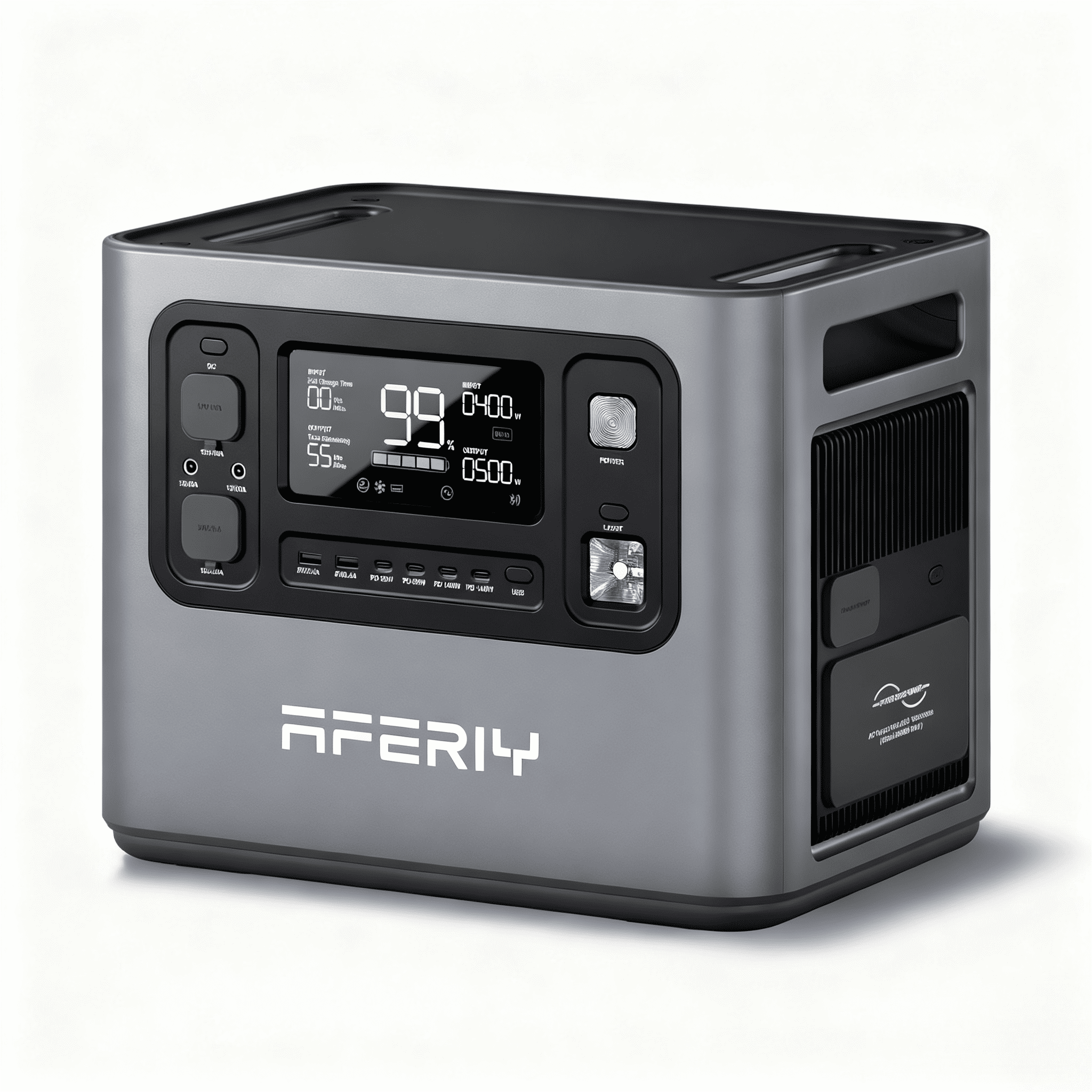 AFERIY 2800W Portable Power Station, 2048Wh LiFePO4 Battery, Dual PV Inputs, Expandable to 10kWh, 1800W AC Charging, UPS Backup Power for Home, Camping, RV & Emergency Use