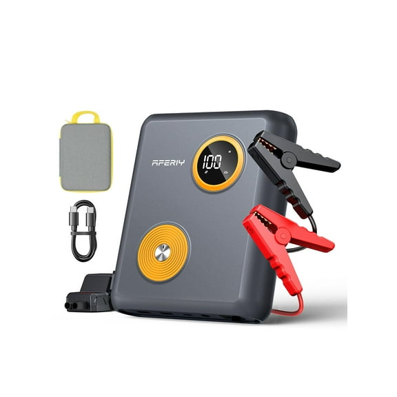 AFERIY 88Wh Sodium Ion Jump Starter, 2000A Car Battery Jump Starter with PD 60W Fast Charging, 12V Jump Box with USB Ports, LCD Display & 3 Modes Flashlight for Emergency Use