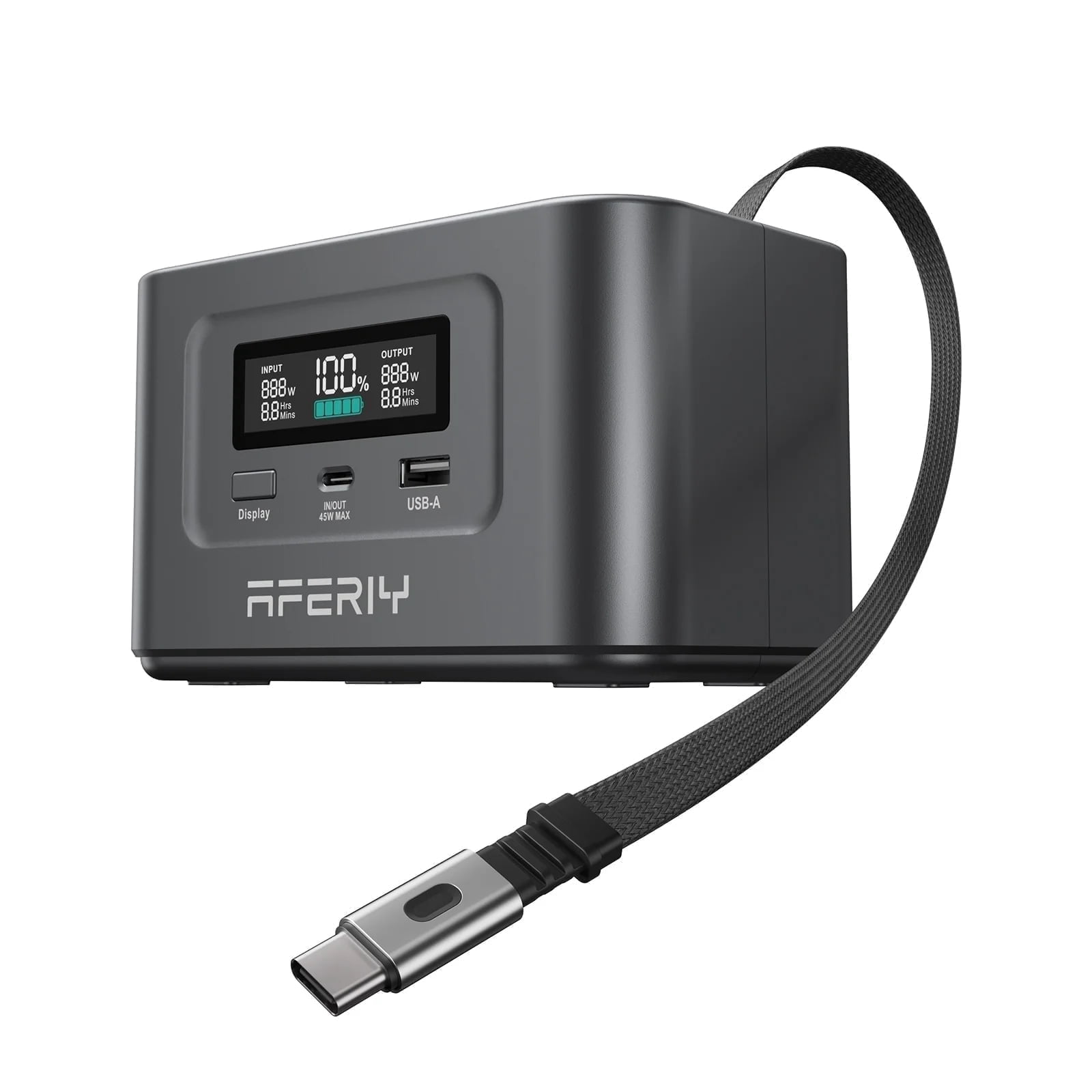 AFERIY 99.2Wh Portable Power Station, 145W DC Output LiFePO4 Solar Generator with 100W PD USB-C, TSA Approved Power Bank for Camping, Travel, and Outdoor Use