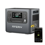 AFERIY P210 2400W Portable Power Station, 2048Wh LiFePO4 Battery Backup with AC & Solar Charging, Quiet Generator for Home Use, Outdoor Camping, RV, Emergency Power Supply