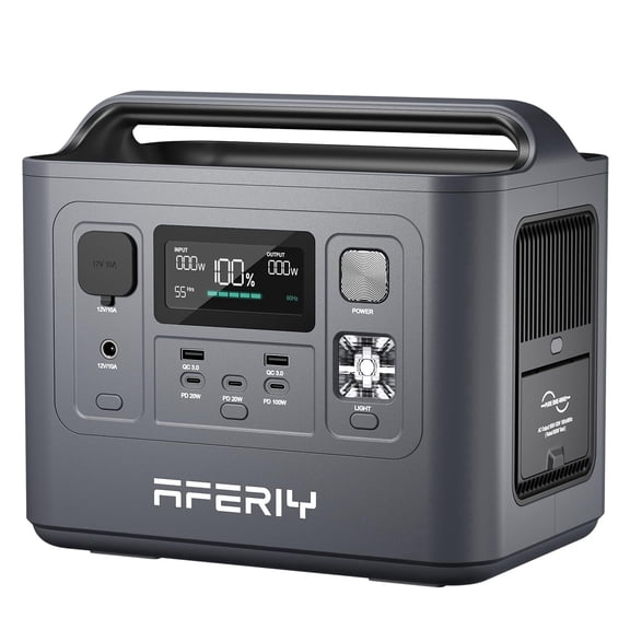AFERIY 512Wh Portable Power Station, 800W LiFePO4 Solar Generator with 1.5H Fast Charging, 1 AC Outlet, UPS Backup Battery for Home, Camping, and Outdoor Use