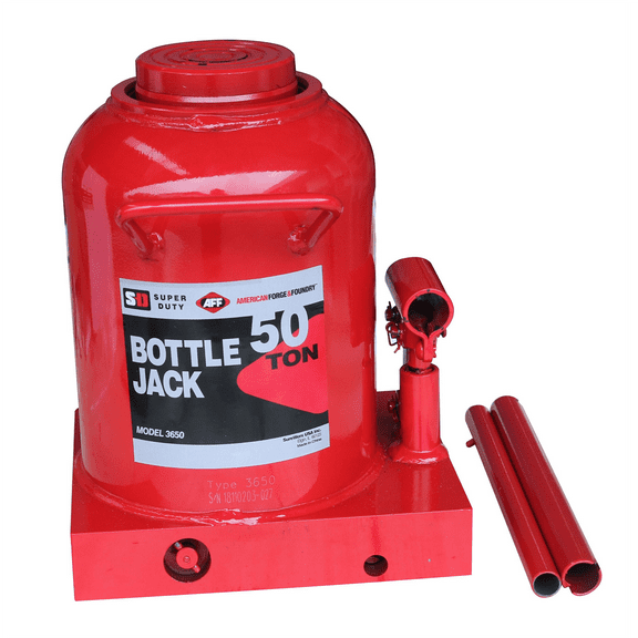 American Forge & Foundry Bottle Jack - 50 Ton Capacity - Manual - SUPER DUTY