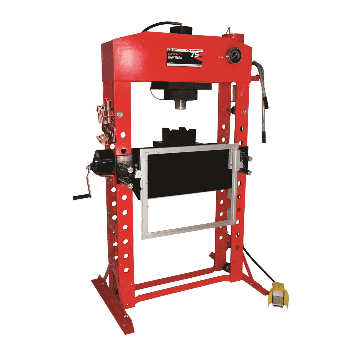 AFF - Shop Press - 75 Ton Capacity - Foot Operated Air Motor/Manual ...