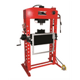 thumbnail image 1 of AFF - Shop Press - 75 Ton Capacity - Foot Operated Air Motor/Manual Pump W/ Hydraulic Ram - Built In Polycarbonate Press Guard - 10 pc Pin & Bearing Press Adapter Set Included - SUPER DUTY, 1 of 3