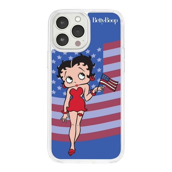 Betty Boop Red White & Boop HD Phone Case Compatible with Apple iPhone 14 Pro (Stars & Stripes) by Affinity Bands