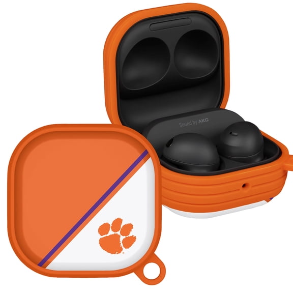 Clemson Tigers Champion Series HDX Case Cover Compatible with Samsung Galaxy Buds Pro & Buds Live by Affinity Bands