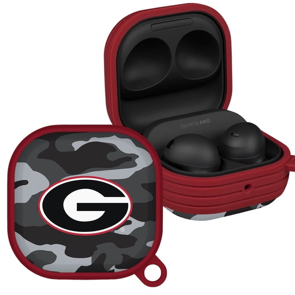 Georgia Bulldogs Camo HDX Case Cover Compatible with Samsung Galaxy Buds Pro & Buds Live by Affinity Bands