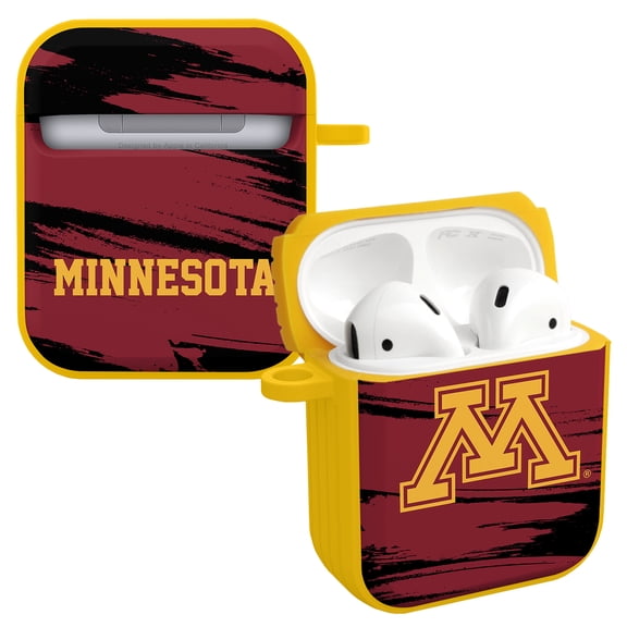 Minnesota Golden Gophers Paint Stripe HDX Case Cover Compatible with Apple AirPods Gen 1 & 2 by Affinity Bands