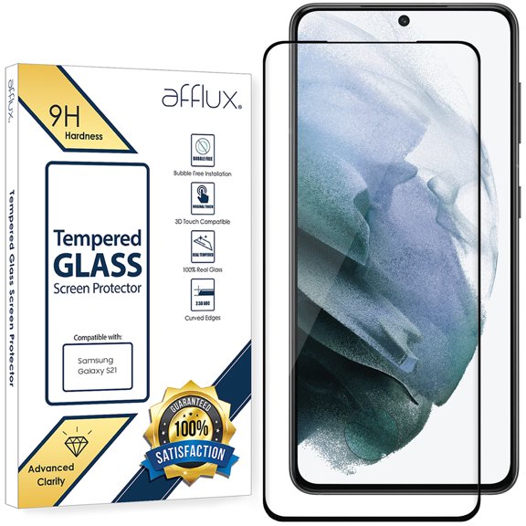 AFFLUX Screen Protector for Samsung Galaxy S21 (Fingerprint ID Compatible) Case Friendly Samsung Galaxy S21 Screen Protector Accessory TPU Clear Film