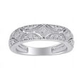 thumbnail image 1 of AFFY 0.04CT White Natural Diamond Accent Wedding Band Ring for Women 14K White Gold over Silver-8, 1 of 5