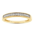 thumbnail image 1 of AFFY 0.10CT Moissanite Diamond Half Eternity Band Ring for Women 14K Yellow Gold over Silver-8.5, 1 of 8