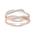 thumbnail image 1 of AFFY 0.14CT Moissanite Infinity Wedding Ring Guard Enhancer for Women 14K Rose Gold over Silver-4.5, 1 of 6
