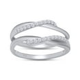 thumbnail image 1 of AFFY 0.14CT Moissanite Infinity Wedding Ring Guard Enhancer for Women 14K White Gold over Silver-8.5, 1 of 9