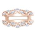 thumbnail image 1 of AFFY 0.20CT Moissanite Diamond Vintage Style Ring Guard Enhancer for Women 14K Rose Gold over Silver-5.5, 1 of 6
