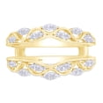 thumbnail image 1 of AFFY 0.20CT Moissanite Diamond Vintage Style Ring Guard Enhancer for Women 14K Yellow Gold over Silver-11, 1 of 6