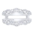 thumbnail image 1 of AFFY 0.20CT Round Moissanite Vintage Style Guard Enhancer Wrap Ring 14K White Gold over Silver-11.5, 1 of 6