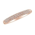 thumbnail image 1 of AFFY 0.23 Carat Round Shape White Natural Diamond Wedding Band Ring 18k Solid Rose Gold Ring Size-8.5, 1 of 1