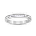 thumbnail image 1 of AFFY 0.25 Carat Diamond Wedding Band Ring for Women and Men Round Lab Grown Diamond Half Eternity Anniversary Rings in 10K Solid White Gold, Ring Size 13.5, 1 of 7