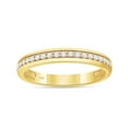 thumbnail image 1 of AFFY 0.25 Carat Diamond Wedding Band Ring for Women and Men Round Lab Grown Diamond Half Eternity Anniversary Rings in 10K Solid Yellow Gold, Ring Size 6, 1 of 7