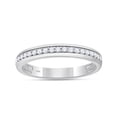 thumbnail image 1 of AFFY 0.25 Carat Diamond Wedding Band Ring for Women and Men Round Lab Grown Diamond Half Eternity Anniversary Rings in 14K Solid White Gold, Ring Size 5, 1 of 7