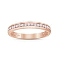 thumbnail image 1 of AFFY 0.25 Carat Diamond Wedding Band Ring for Women and Men Round Natural Diamond Half Eternity Anniversary Rings in 10K Solid Rose Gold, Ring Size 7, 1 of 7