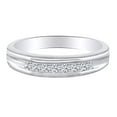 thumbnail image 1 of AFFY 0.25 Carat Round Shape White Natural Diamond 14K Solid Rose Gold Wedding Band Ring For Men Ring Size-9.5, 1 of 1