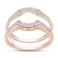 thumbnail image 1 of AFFY 0.25CT Moissanite Diamond Wedding Band Enhancer Guard Ring for Women 14K Rose Gold over Silver-6.5, 1 of 5