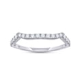 thumbnail image 1 of AFFY 0.25CT Round Lab Created Moissanite Enhancer Wedding Band In 10K Solid White Gold-4.5, 1 of 3