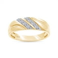thumbnail image 1 of AFFY 0.25CT Round Moissanite Diamond Double Row Mens Wedding Band Ring 14K Yellow Gold over Sterling Silver-13.5, 1 of 6