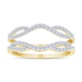 thumbnail image 1 of AFFY 0.50CT Cubic Zirconia Double Infinity Enhancer Guard Ring for Women 14K Yellow Gold over Silver-7, 1 of 5
