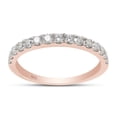 thumbnail image 1 of AFFY 0.50CT Moissanite Diamond Half Eternity Wedding Band for Women 14K Rose Gold over Silver-8, 1 of 8