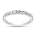 thumbnail image 1 of AFFY 0.50CT Moissanite Diamond Half Eternity Wedding Band for Women 14K White Gold over Silver-5.5, 1 of 8