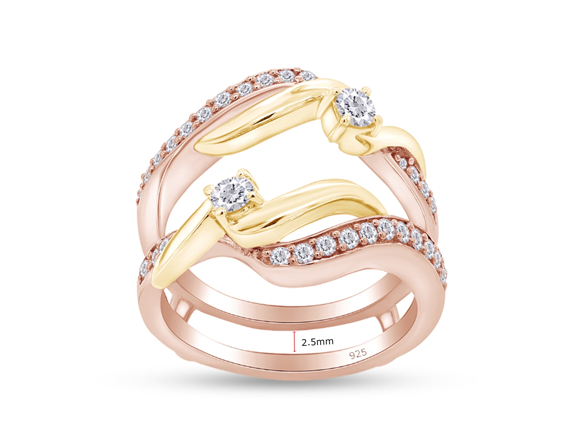 Ladies' 14K Gold Filled Ring Guard / Adjuster – Make Your Ring Fit Perfectly! (Yellow, White, Rose, Pink)