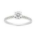 thumbnail image 1 of AFFY 0.50CT Round Lab Created Moissanite Diamond Solitaire Engagement Ring for Women in 10K Solid White Gold-9.5, 1 of 7