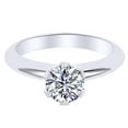 thumbnail image 1 of AFFY 0.70 Ct White Natural Diamond Solitaire Engagement Ring in 14k White Gold Ring Size - 5, 1 of 1