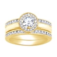 thumbnail image 1 of AFFY 0.8 Ct White Natural Diamond Enhancer Bridal Ring in 14k Yellow Gold Ring Size - 12, 1 of 1