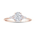 thumbnail image 1 of AFFY 0.90CT Oval, Marquise & Round Moissanite Diamond Engagement Ring for Women 14K Rose Gold over Silver-10, 1 of 6