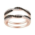 thumbnail image 1 of AFFY 1/2 Carat Round Brown & White Natural Diamond Wrap Enhancer Engagement Ring 10K Solid Rose Gold (0.48 Cttw)-Ring Size-9.5, 1 of 1