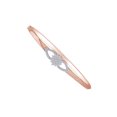 thumbnail image 1 of AFFY 1/2 Carat Round White Natural Diamond Flower & Leaf Bangle Bracelet in 14k Solid Rose Gold (I-J Color, I2-I3 Clarity,0.5 Cttw), 1 of 4