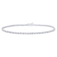 thumbnail image 1 of AFFY 1.4 CT Round Cut White Natural Diamond Tennis Bracelet In 10k White Gold- 8.5", 1 of 1