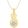thumbnail image 1 of AFFY 1/4 Carat Round Cut White Natural Diamond Infinity Pendant Necklace In 14k Solid Yellow Gold (0.25 Cttw), 1 of 1