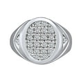 thumbnail image 1 of AFFY 1/4 Carat Round Shape White Natural Diamond Men's Anniversary Ring 10K White Gold (0.25 Ctw), 1 of 1