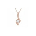 thumbnail image 1 of AFFY 1/4 Carat T.W White Natural Diamond Solitaire Pendant Necklace in 14K Solid Rose Gold, 1 of 1