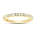 thumbnail image 1 of AFFY 1/4 Carat (ctw) Round Moissanite Diamond Half Eternity Wedding Stackable Band Ring for Women 14k Yellow Gold Over Sterling Silver (0.25 Ctw) Ring Size-9, 1 of 5