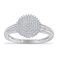 thumbnail image 1 of AFFY 1/4 Cttw Carat Round Cut Natural White Diamond Promise Ring For Women's In 14K White Gold Over Sterling Silver (0.25 Cttw, J-K Color, I2-I3 Clarity), Ring Size-8, 1 of 5