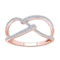 thumbnail image 1 of AFFY 1/5 Carat Round Shape White Natural Diamond Cocktail Ring 10K Solid Rose Gold (0.20 Cttw)-Ring Size-7, 1 of 2