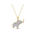 thumbnail image 1 of AFFY 1/8 Carat CT.t.w Round Cut Yellow Natural Diamond Elephant Pendant Necklace in 14K Yellow Gold Over Sterling Silver, 1 of 5