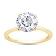 thumbnail image 1 of AFFY 1 Carat Moissanite Diamond Solitaire Ring for Women in 18K Yellow Gold over Sterling Silver-9.5, 1 of 8