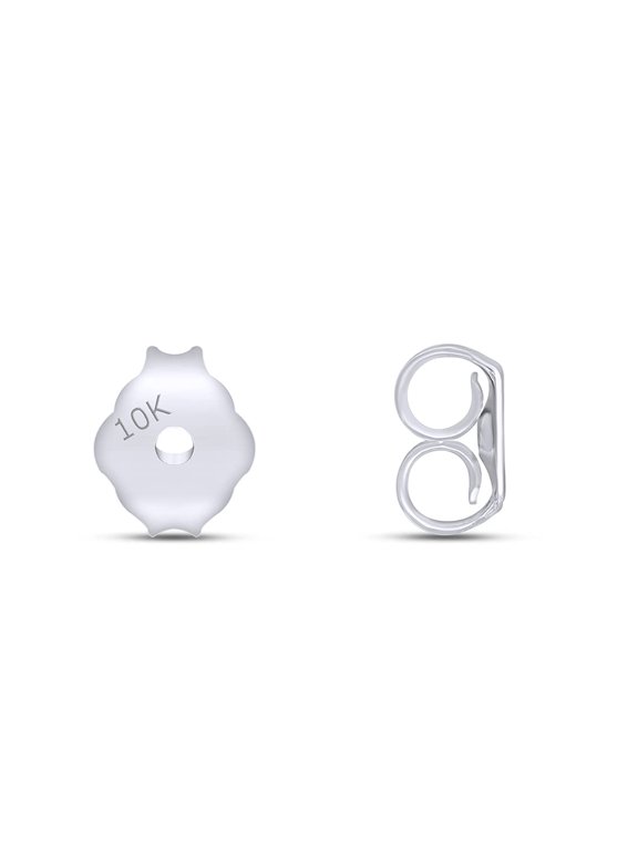 10k Solid White Gold Replacement Pair Earring push Back Backings Only Single Pair Set